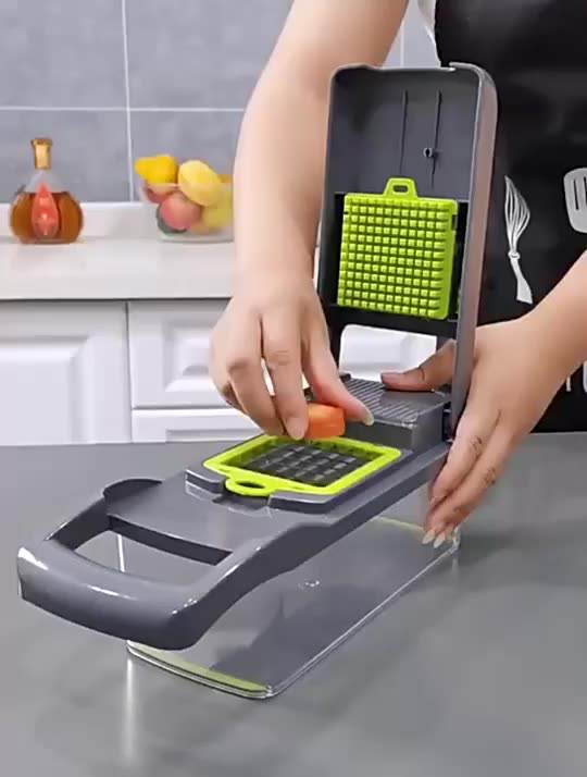 🥦 Cortador de Verduras Multiusos 12 Tipos de Corte en 1